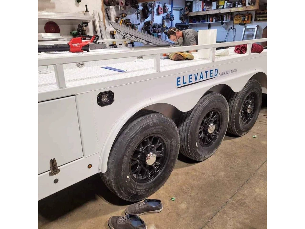 2025 Elevation Fab Tri Axel Race Trailer alt