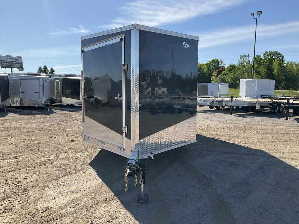 2026 Xcel Trailers 8.5x14 Plus V-nose Aluminum Snowmobile Trailer alt
