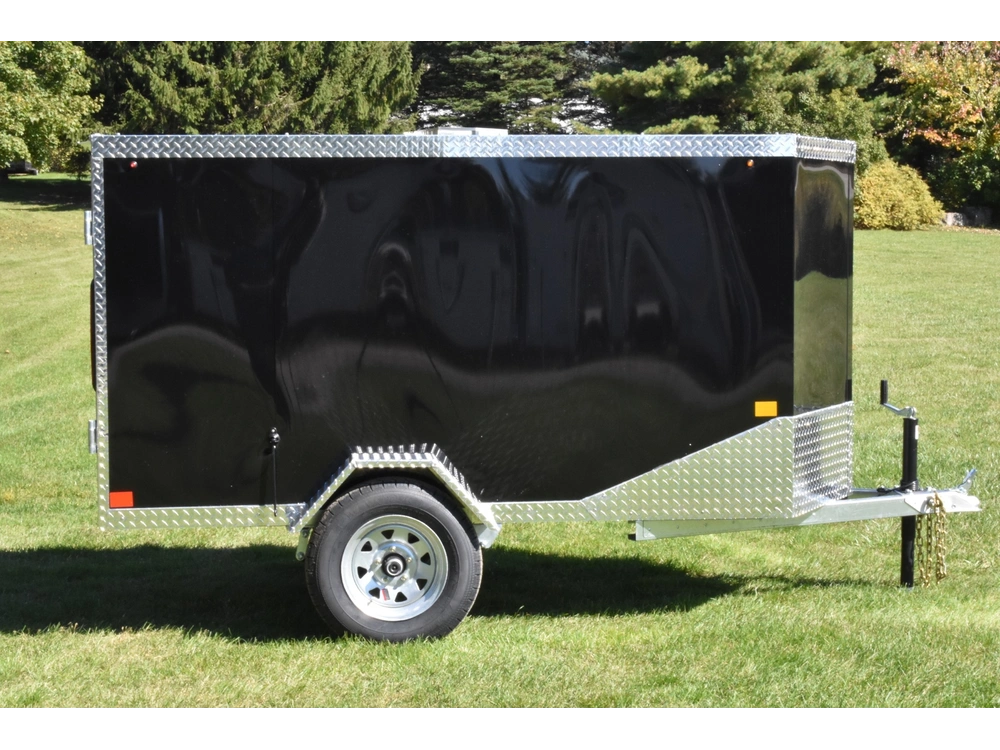 2026 Rhino Galvanized Enclosed 4' X 8' Sa Side-door alt