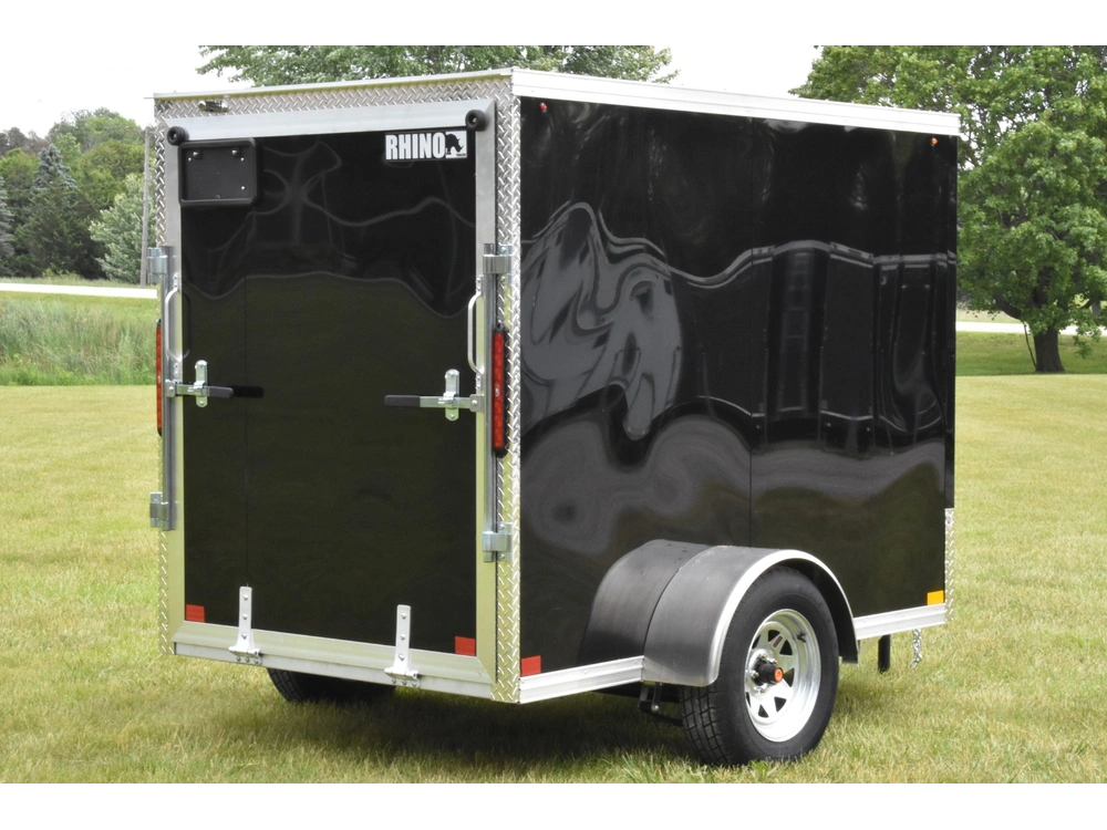2026 Rhino Galvanized Enclosed 5' X 8' Single Axle W/ Ramp alt