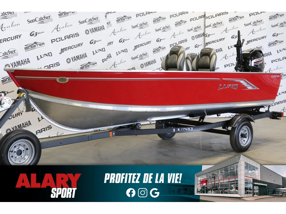 2026 Lund 1600 Fury Tiller + Mercury 40elhpt alt