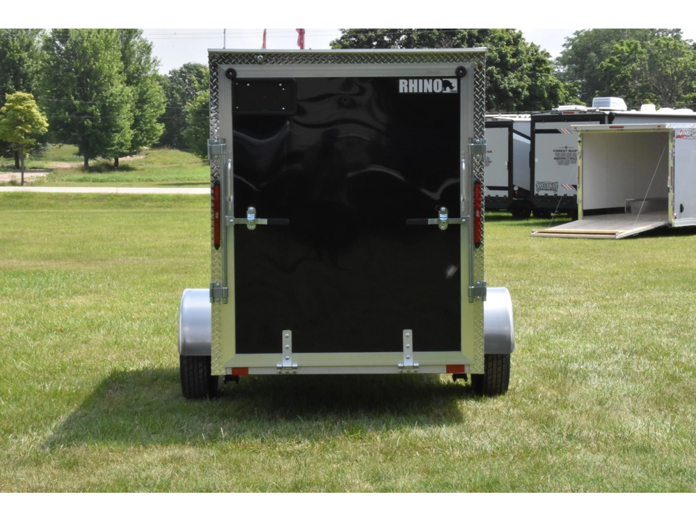 2026 Rhino Galvanized Enclosed 5' X 10' Single Axle W/ Ramp alt