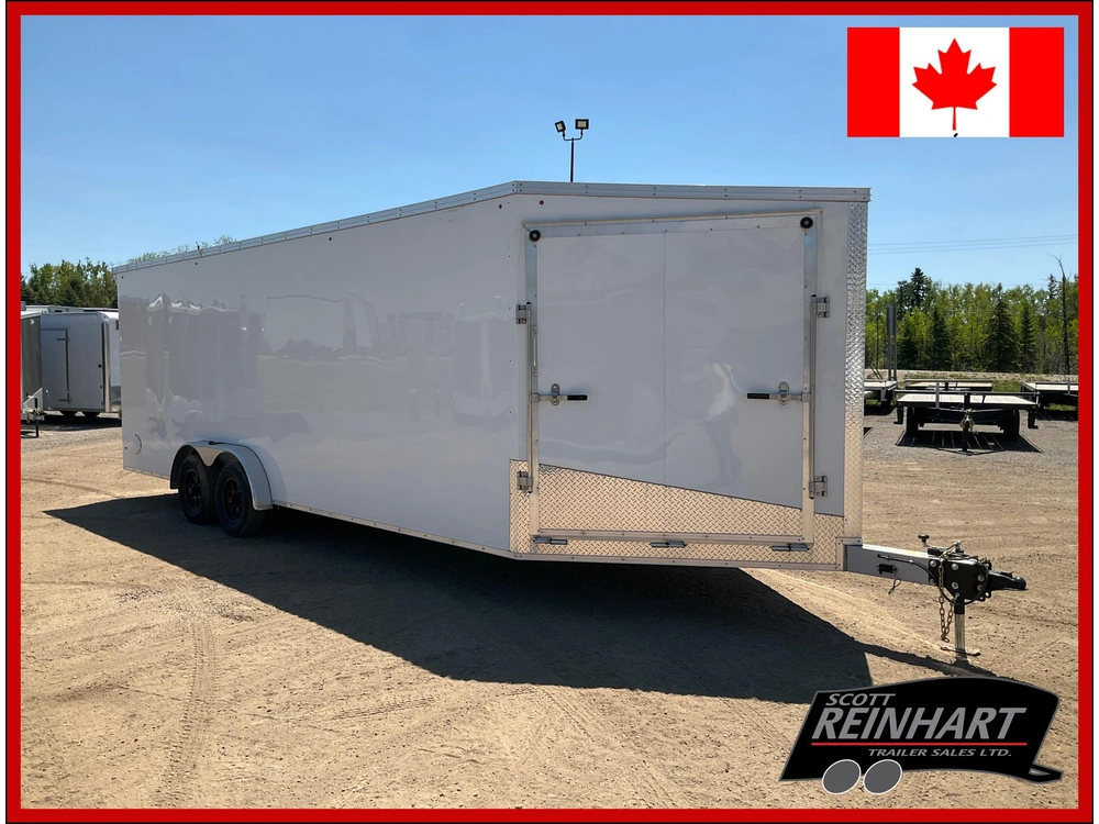 2026 Xcel Trailers 7.5x22 Plus V-nose Aluminum Snowmobile Trailer alt