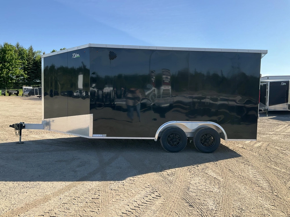 2026 Xcel Trailers 8.5x14 Plus V-nose Aluminum Snowmobile Trailer alt