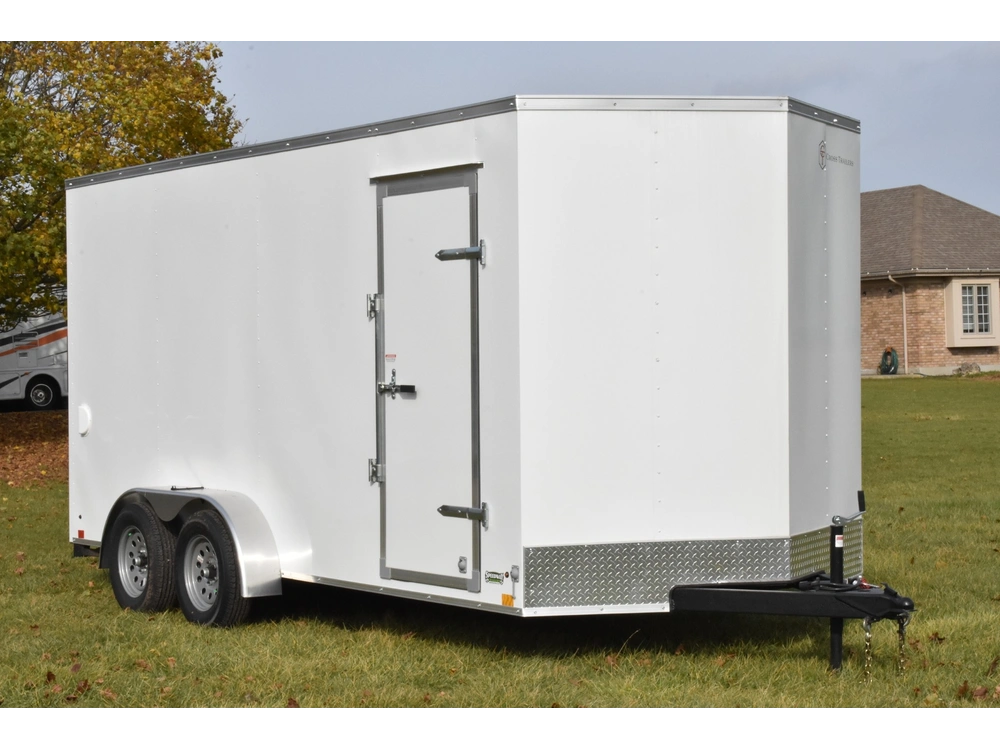 2026 Cross Painted Steel Enclosed (beta) 7' X 16' Tandem Axle W/ Ramp alt