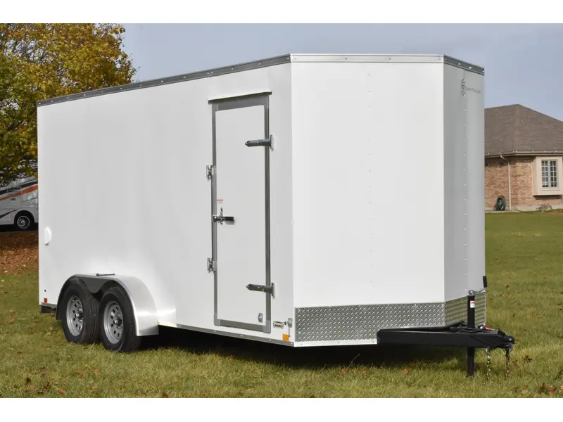 2026 Cross Painted Steel Enclosed (Beta) 7' x 16' Tandem Axle w/ Ramp