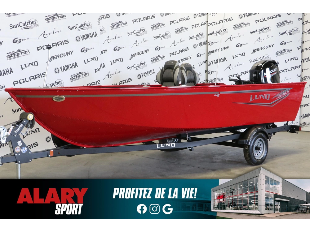 2026 Lund 1650 Angler Tiller + Mercury 50elhpt alt