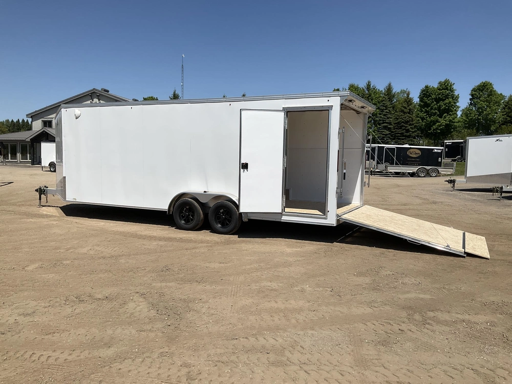 2026 Xcel Trailers 7.5x22 Plus V-nose Aluminum Snowmobile Trailer alt
