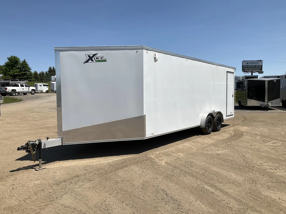 2026 Xcel Trailers 7.5x22 Plus V-nose Aluminum Snowmobile Trailer alt