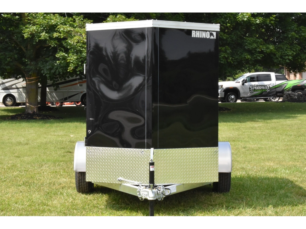 2026 Rhino Galvanized Enclosed 5' X 8' Sa Ramp Side-door alt