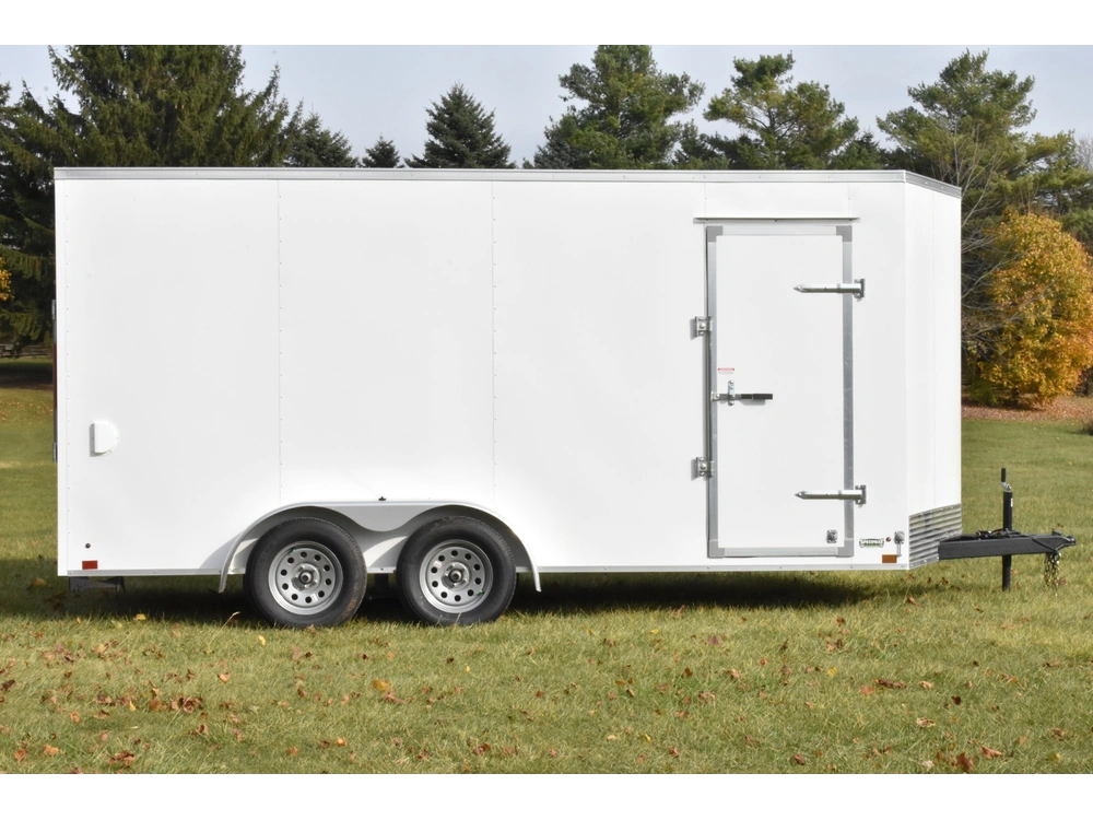 2026 Cross Painted Steel Enclosed (beta) 7' X 16' Tandem Axle W/ Ramp alt