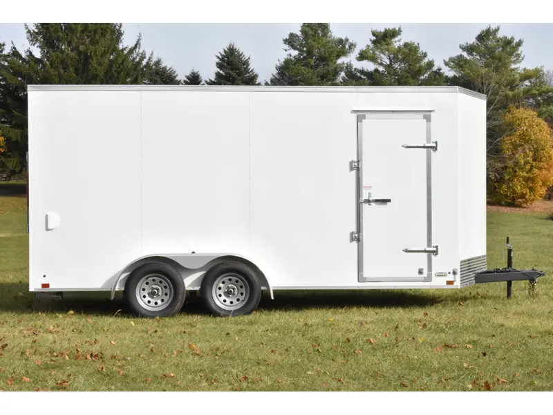 2026 Cross Painted Steel Enclosed (Beta) 7' x 16' Tandem Axle w/ Ramp