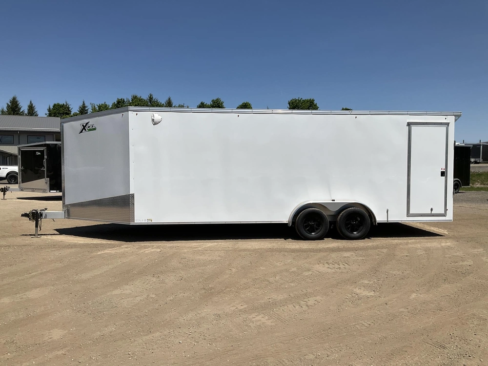 2026 Xcel Trailers 7.5x22 Plus V-nose Aluminum Snowmobile Trailer alt