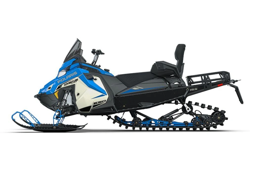 2027 Polaris 650 Voyageur Adventure Ultimate 155 1.6" Matte Silver Quartz / Velocity Blu alt
