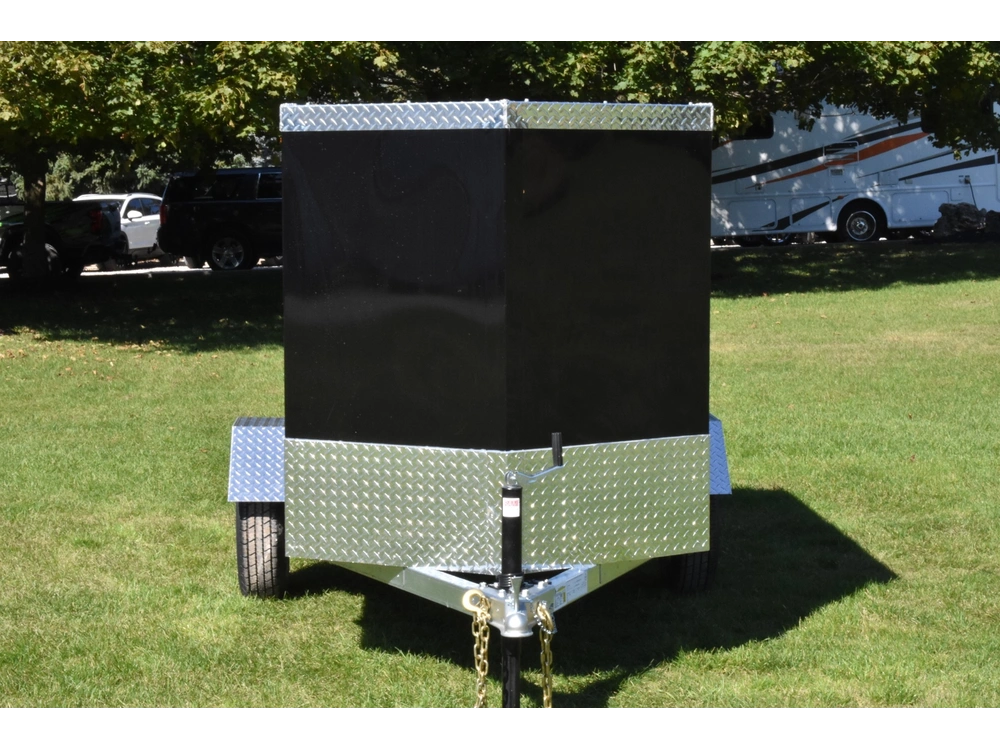 2026 Rhino Galvanized Enclosed 4' X 8' Sa Side-door alt