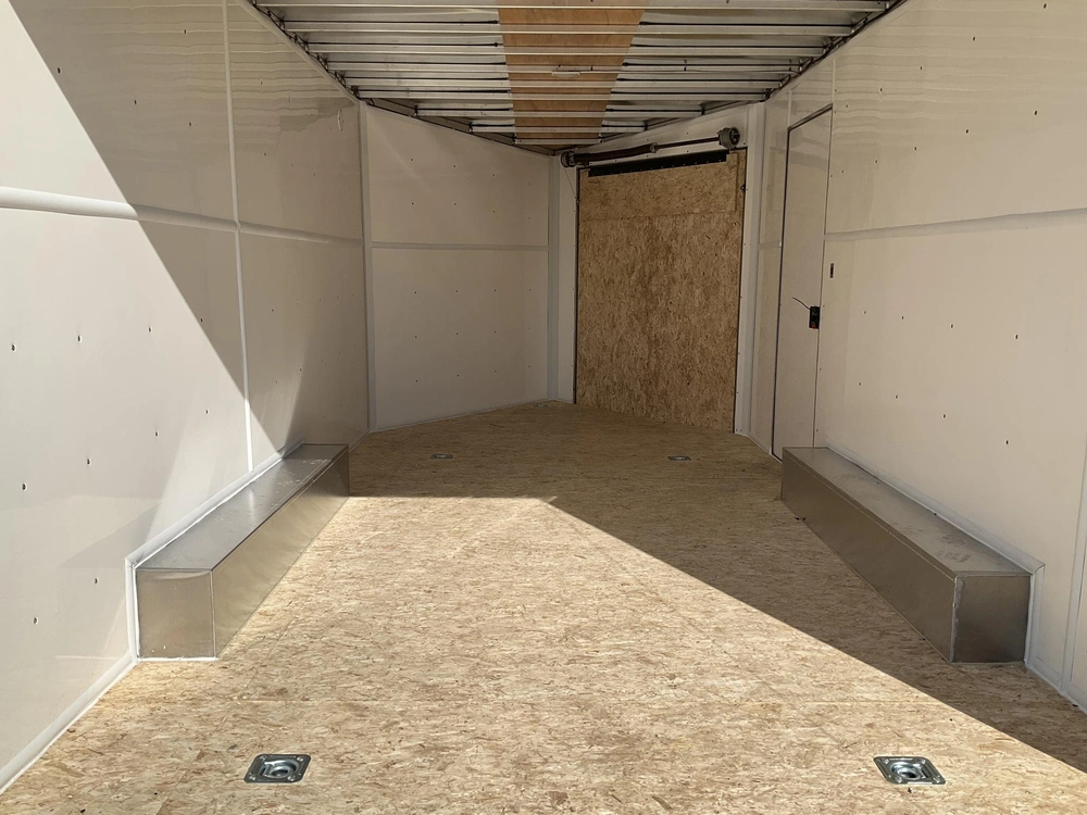 2026 Xcel Trailers 8.5x14 Plus V-nose Aluminum Snowmobile Trailer alt
