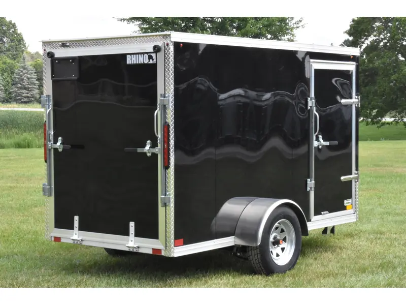 2026 Rhino Galvanized Enclosed 5' x 10' Single Axle w/ Ramp