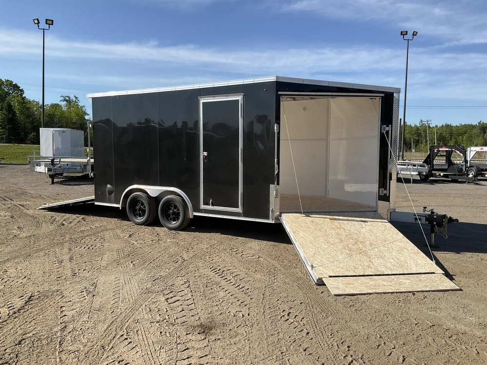 2026 Xcel Trailers 8.5x14 Plus V-nose Aluminum Snowmobile Trailer alt