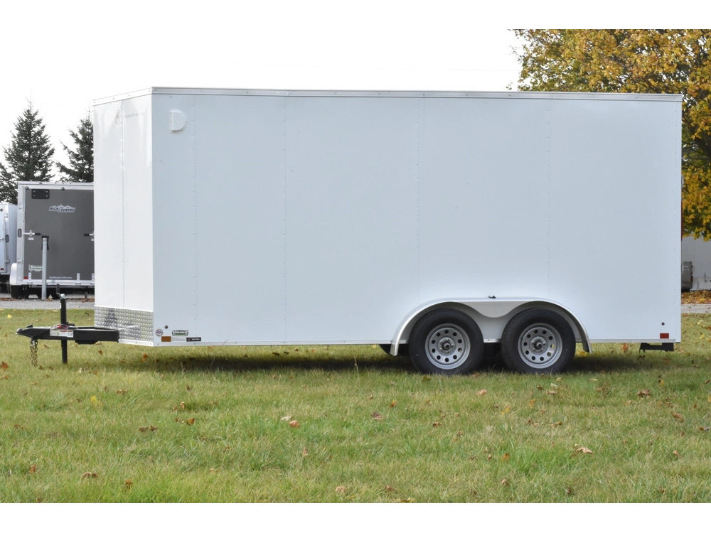 2026 Cross Painted Steel Enclosed (beta) 7' X 16' Tandem Axle W/ Ramp alt