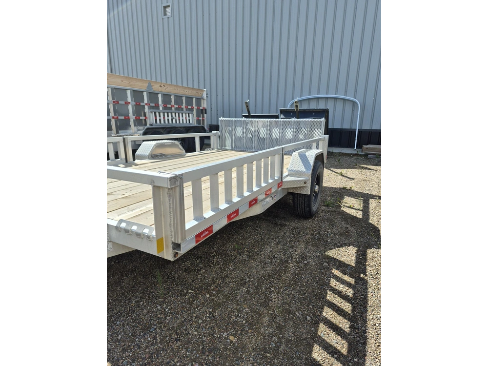2026 Nordtek Landscape Trailer - 82" X 12' - 5k Single Axle Ld - Open Sides 5k Axle, Aluminum, Spare Tire, Side Load Ramps alt