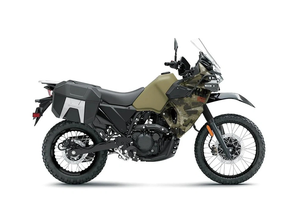2026 Kawasaki Klr650 Adventure Cypher Camo Beige (matte) / Metallic Matte Carbon Gray alt