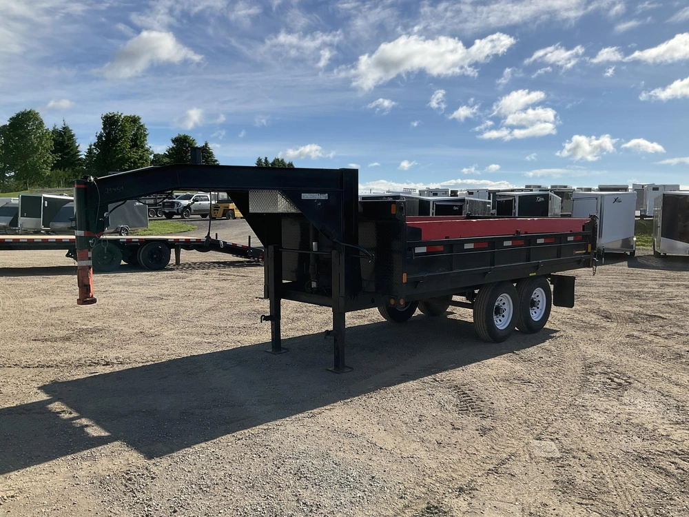 2020 Miska Trailers 7x14 Gooseneck Deckover Dump Trailer alt