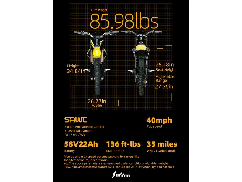 Surron HYPER BEE 100% ÉLECTRIQUE AVEC 8,000 WATTS 2026