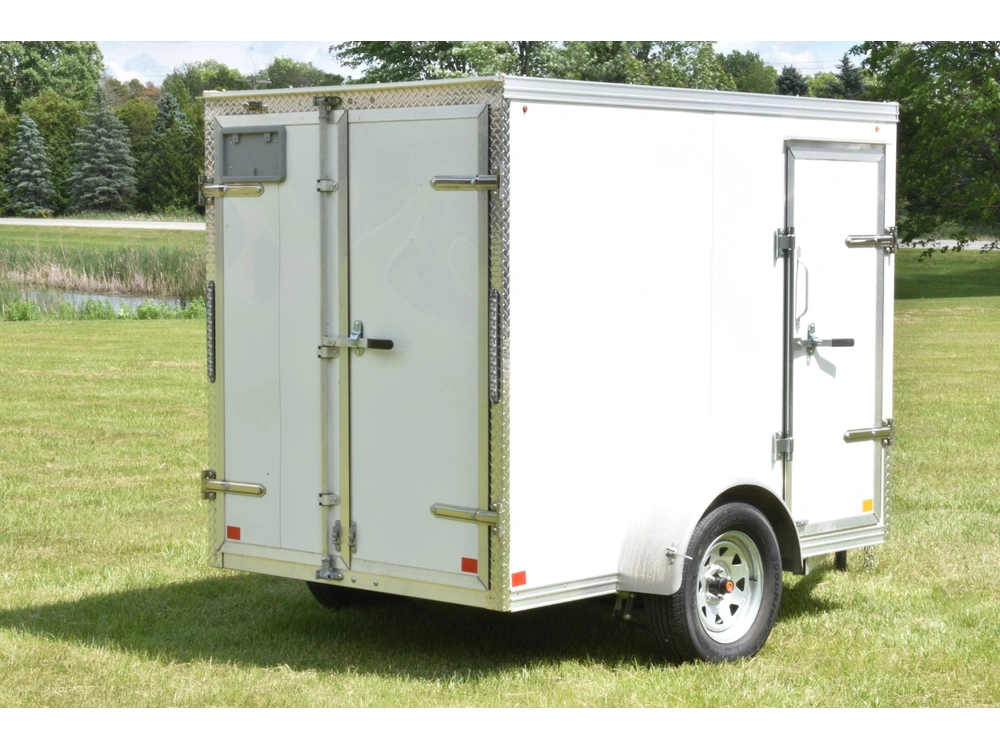 2026 Rhino Galvanized Enclosed 5' X 8' Sa Dd Side-door alt