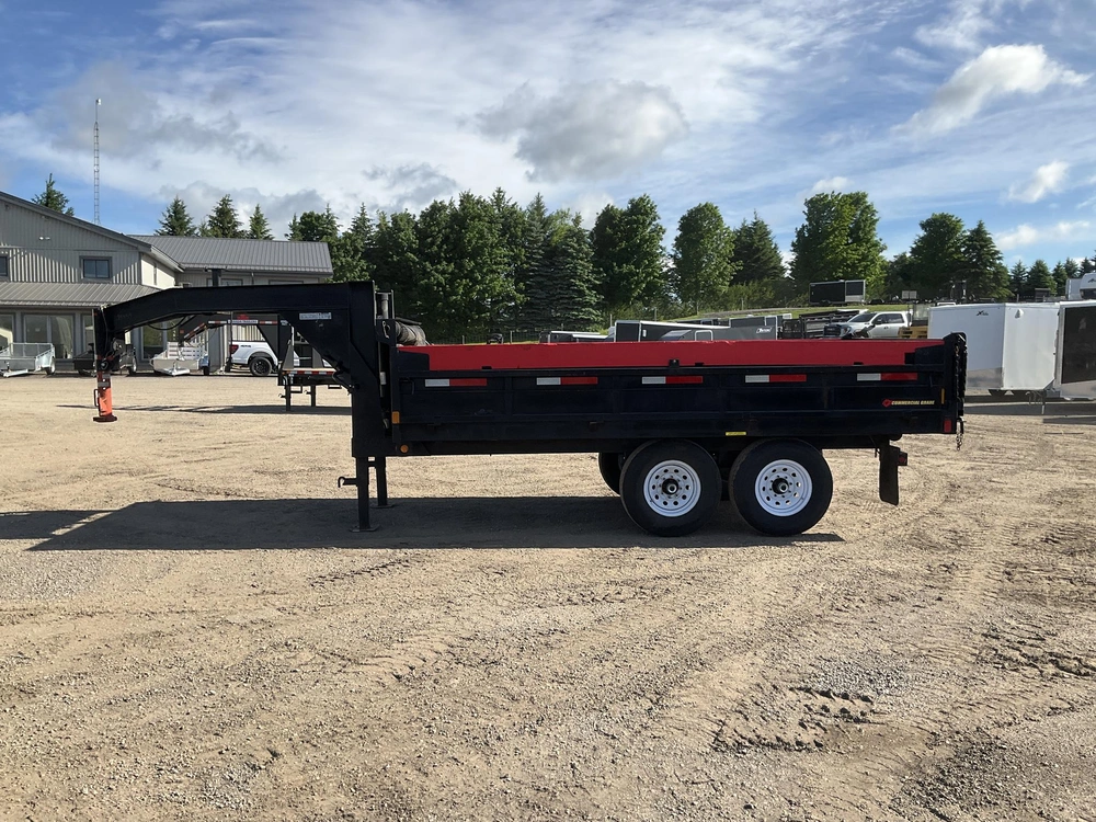 2020 Miska Trailers 7x14 Gooseneck Deckover Dump Trailer alt