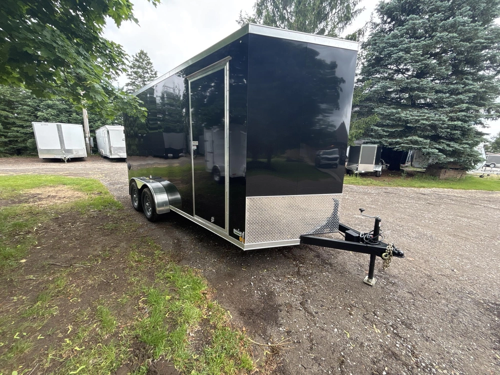 2026 Cross Painted Steel Enclosed (alpha) 7' X 16' Tandem Axle W/ Ramp alt