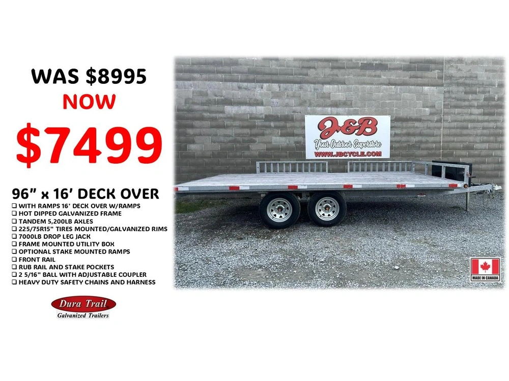 2024 Duratrail 16' Deck Over W/ramps alt