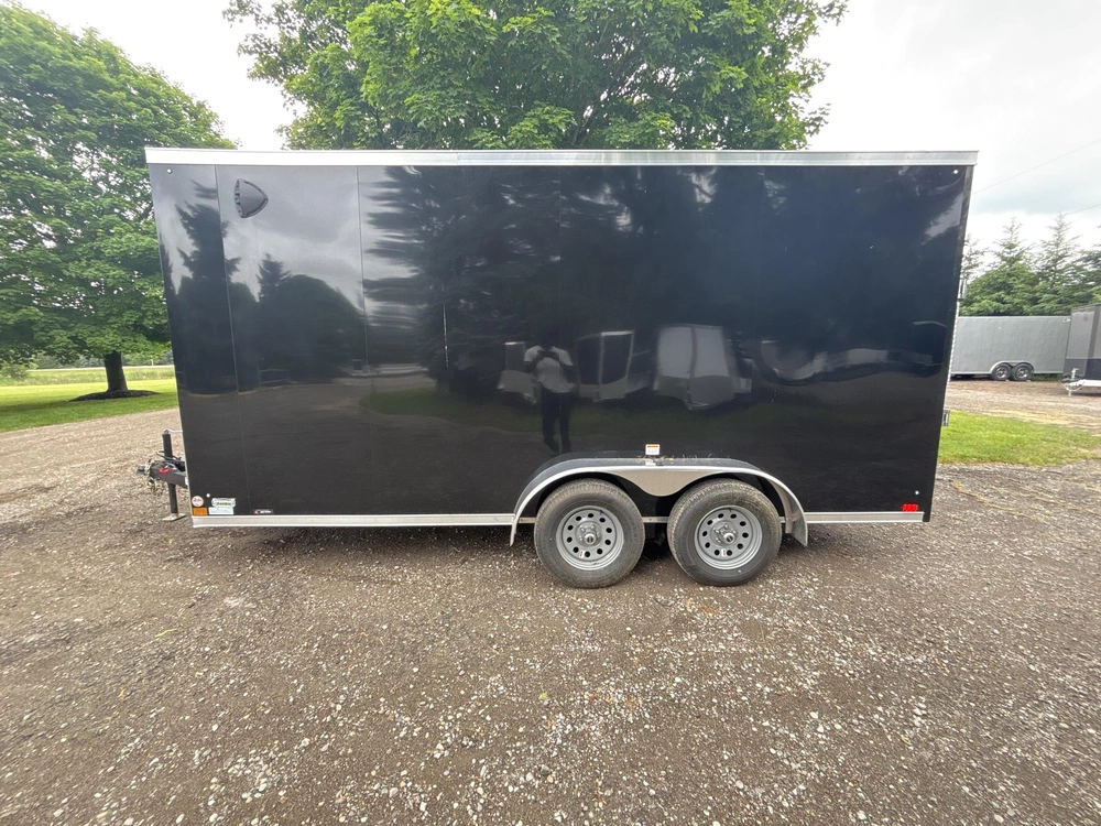 2026 Cross Painted Steel Enclosed (alpha) 7' X 16' Tandem Axle W/ Ramp alt