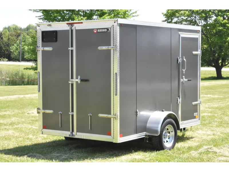 2026 Rhino Galvanized Enclosed 6' X 10' Sa Dd alt