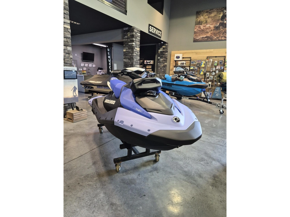 2026 Sea-doo Spark Convenience Package 900 3up Ibr "dazzling Blue / Vapor Blue (sound System)" alt