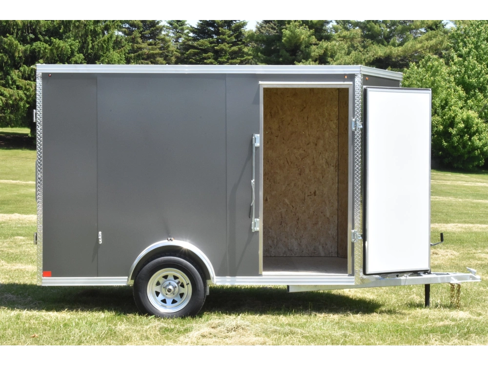 2026 Rhino Galvanized Enclosed 6' X 10' Single Axle W/ Double Doors alt