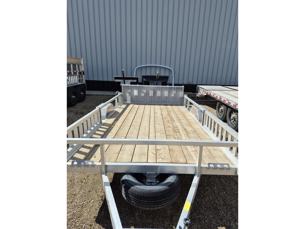 2026 Nordtek Landscape Trailer - 82" X 12' - 5k Single Axle Ld - Open Sides 5k Axle, Aluminum, Spare Tire, Side Load Ramps alt
