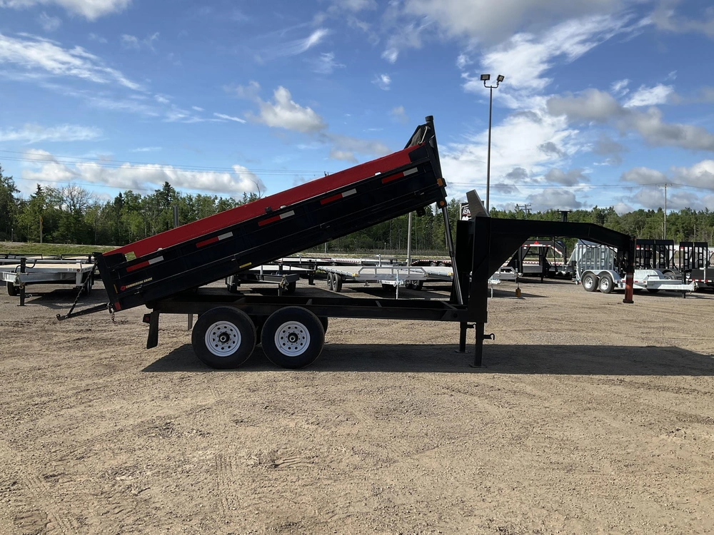 2020 Miska Trailers 7x14 Gooseneck Deckover Dump Trailer alt