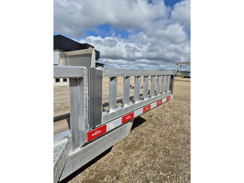 2026 Nordtek Landscape Trailer - 82" X 12' - 5k Single Axle Ld - Open Sides 5k Axle, Aluminum, Spare Tire, Side Load Ramps alt