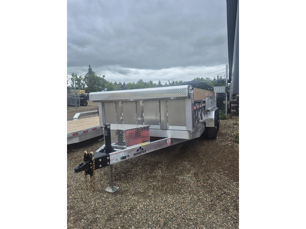 2026 Nordtek Dump Trailer - 82" X 14' - 10k Double Axle Ld, Spare Tire, Alum Rims alt