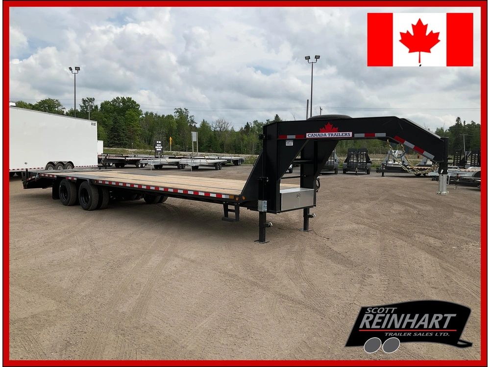 2026 Canada Trailers 8.5x32 15 Ton Deckover Gooseneck Equipment Trailer alt