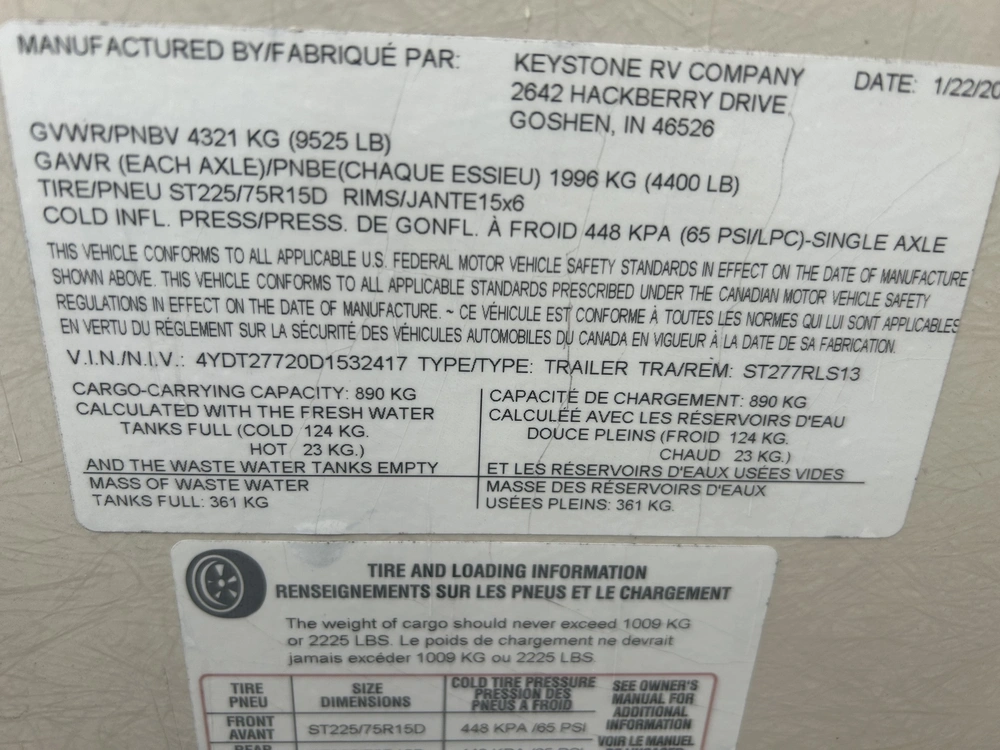 Keystone Rv Sprinter 277rl 2013 alt
