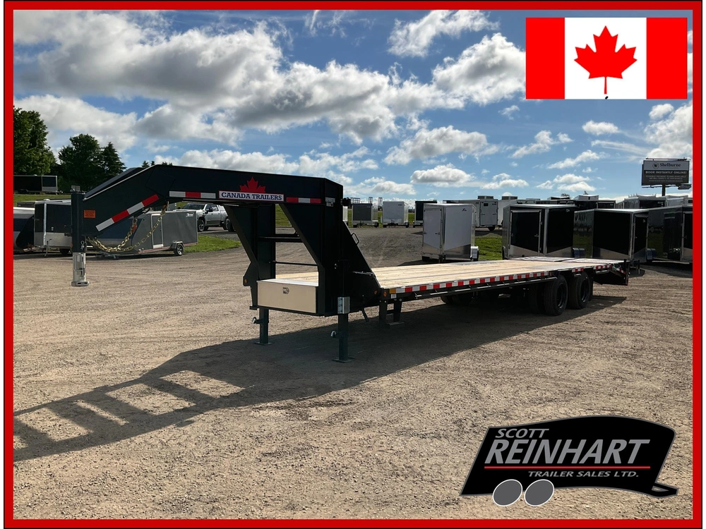 2026 Canada Trailers 8.5x32 15 Ton Deckover Gooseneck Equipment Trailer alt