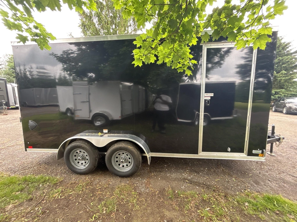 2026 Cross Painted Steel Enclosed (alpha) 7' X 16' Tandem Axle W/ Ramp alt