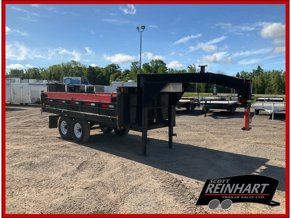 2020 Miska Trailers 7x14 Gooseneck Deckover Dump Trailer alt