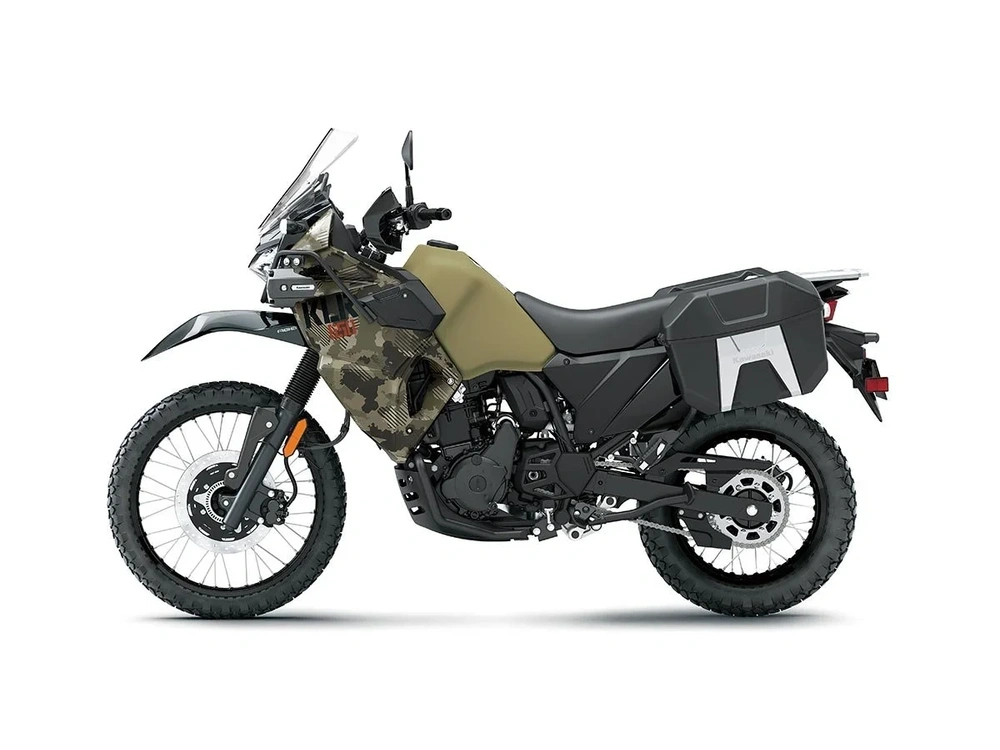 2026 Kawasaki Klr650 Adventure Cypher Camo Beige (matte) / Metallic Matte Carbon Gray alt
