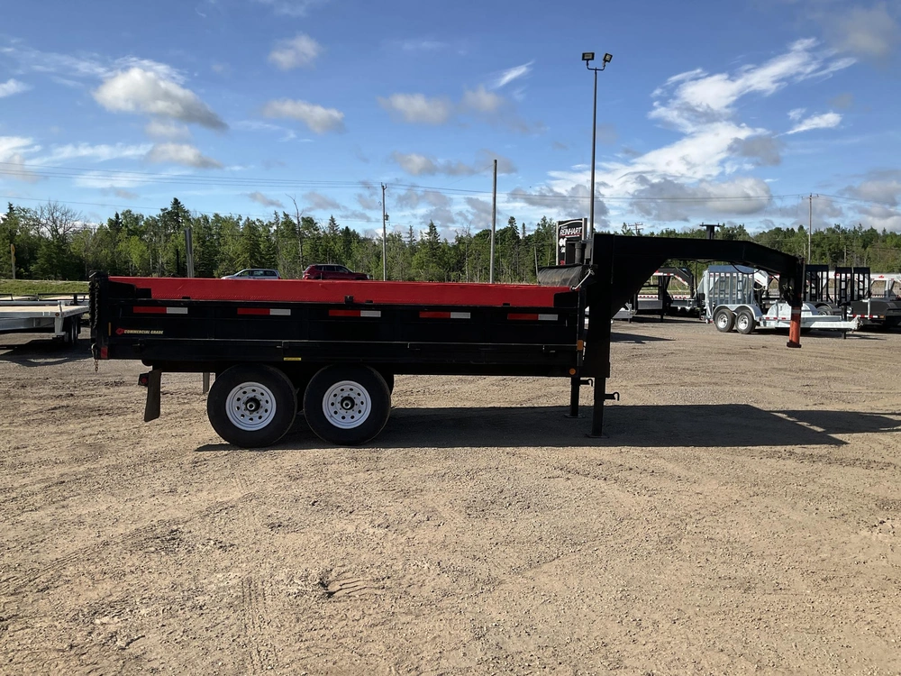2020 Miska Trailers 7x14 Gooseneck Deckover Dump Trailer alt