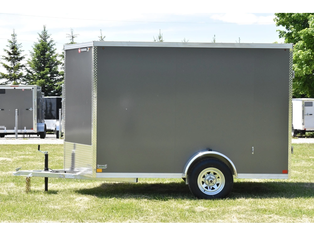 2026 Rhino Galvanized Enclosed 6' X 10' Single Axle W/ Double Doors alt