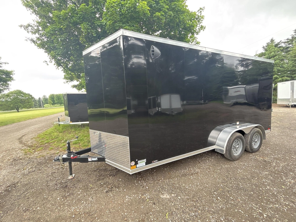 2026 Cross Painted Steel Enclosed (alpha) 7' X 16' Tandem Axle W/ Ramp alt
