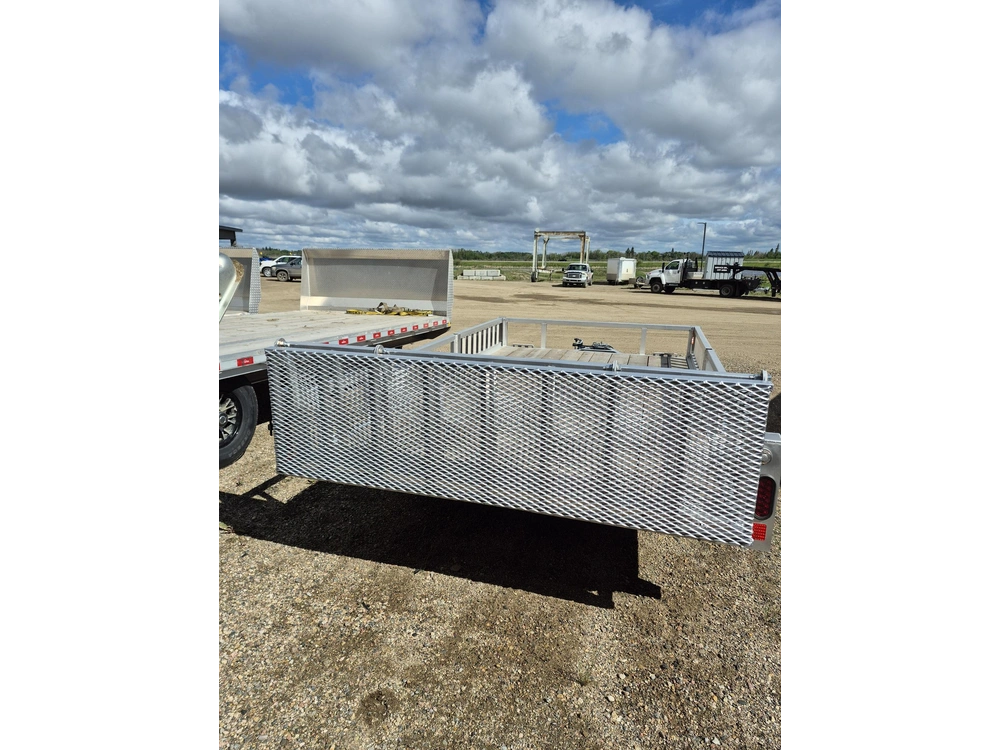 2026 Nordtek Landscape Trailer - 82" X 12' - 5k Single Axle Ld - Open Sides 5k Axle, Aluminum, Spare Tire, Side Load Ramps alt