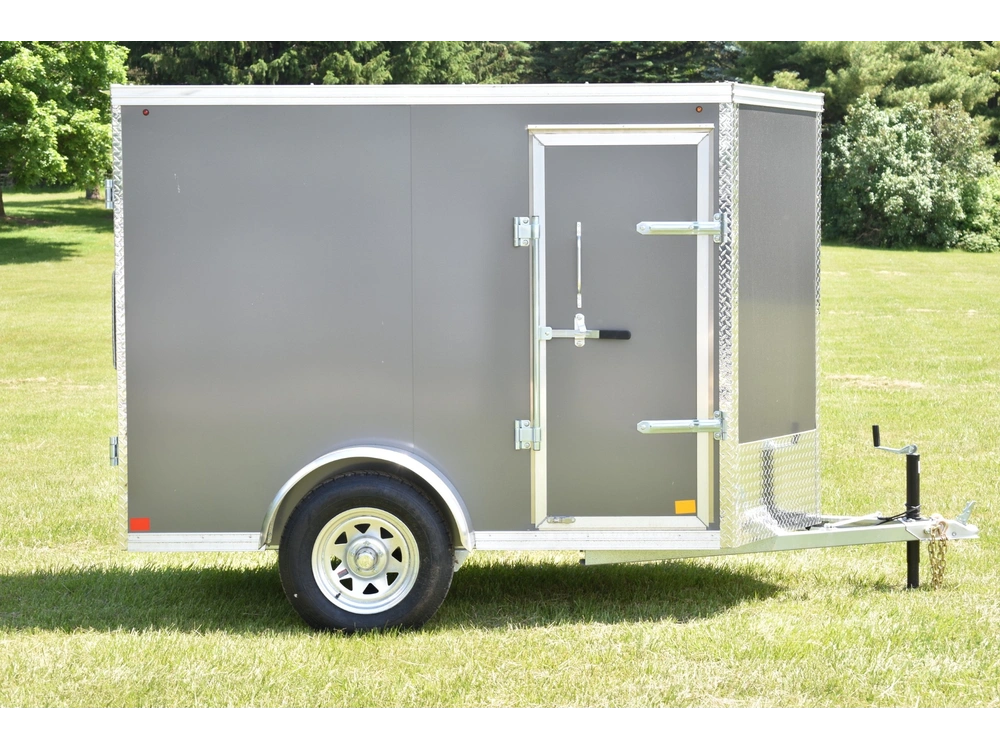 2026 Rhino Galvanized Enclosed 5' X 8' Sa Dd Side-door alt
